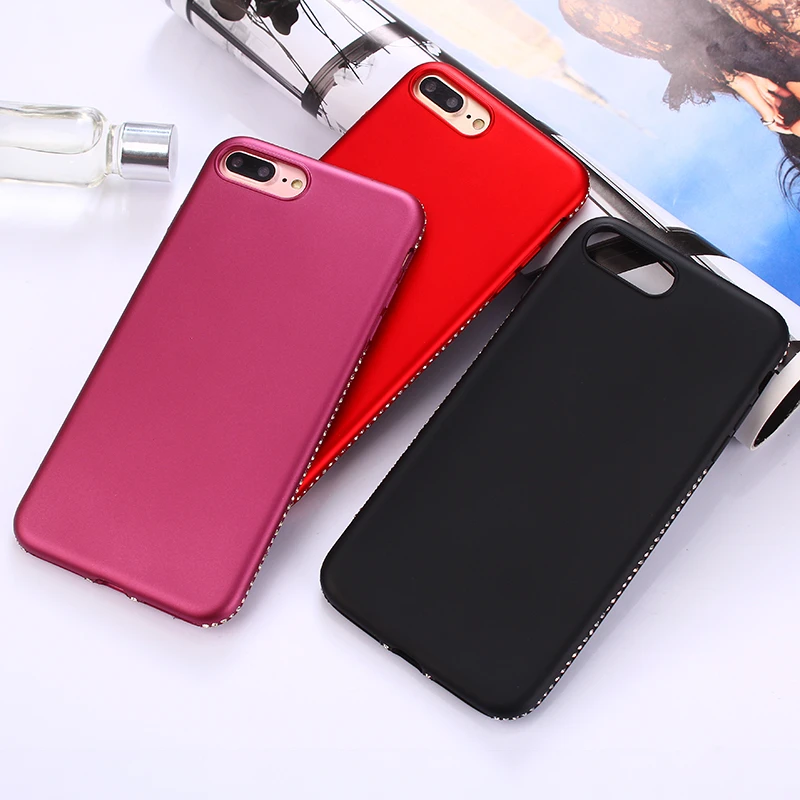 LANCASE для iPhone 6 Чехол блеск алмаз Блестящий Мягкий силиконовый чехол S 7 8 плюс X