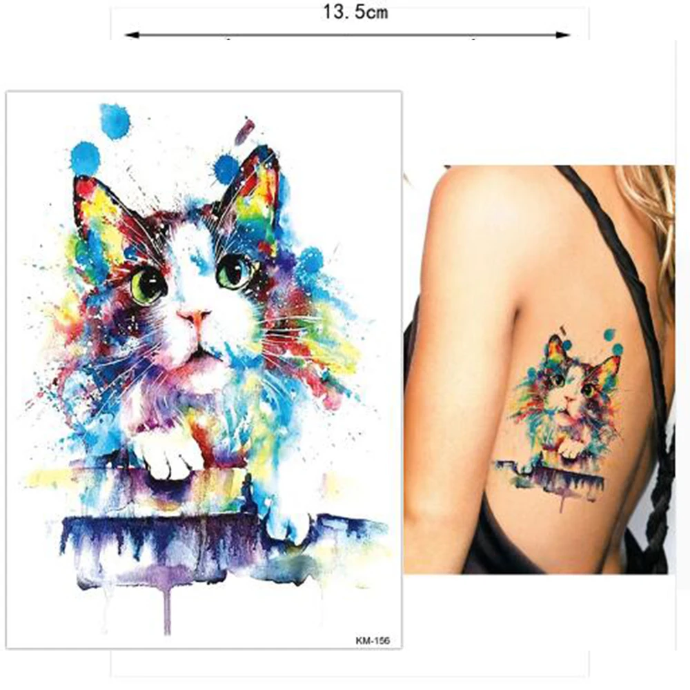 Мода красота тело временная татуировка Женщины Мужчины цветок рука ноги