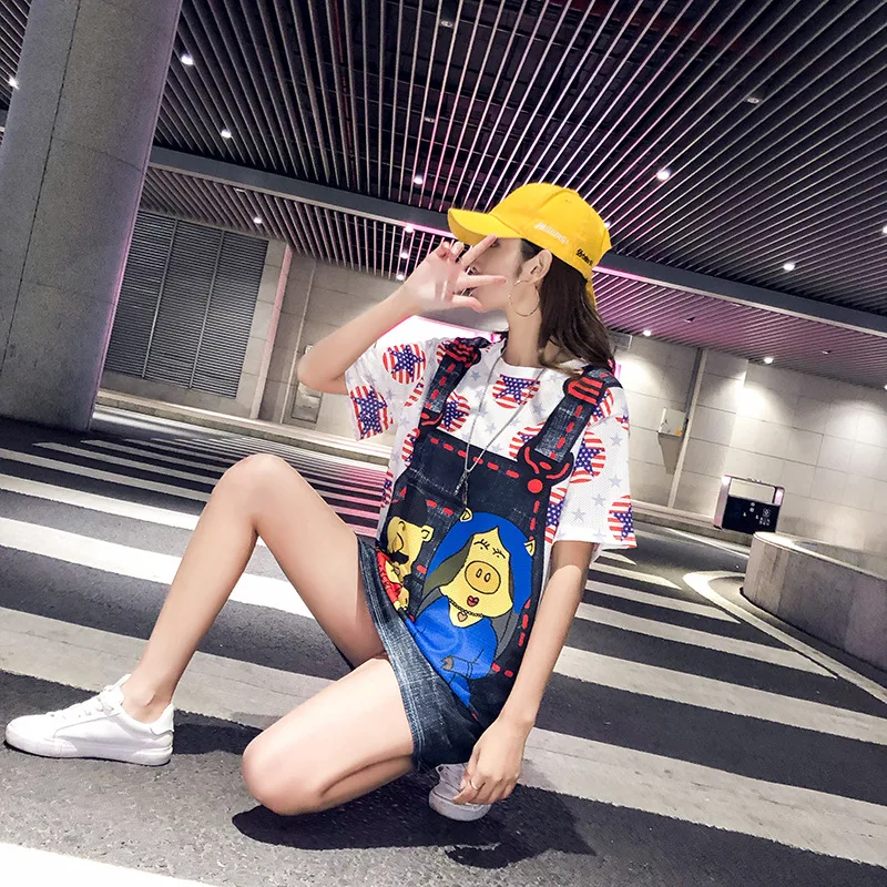 Новинка лета 2019 модная спортивная футболка с принтом поросенка из сетчатой ткани