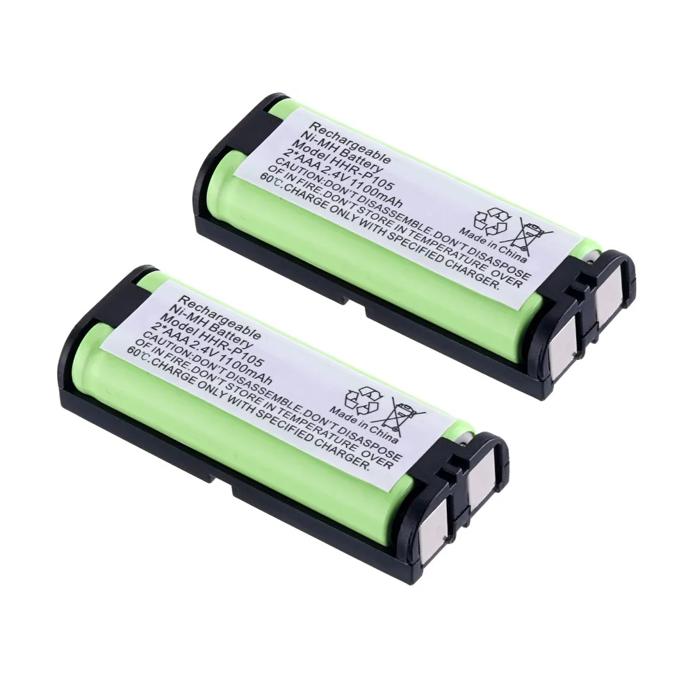2 упаковки в комплекте! 4 V 1100mAh домашний телефонный Аккумулятор для Panasonic HHR P105 HHRP105A