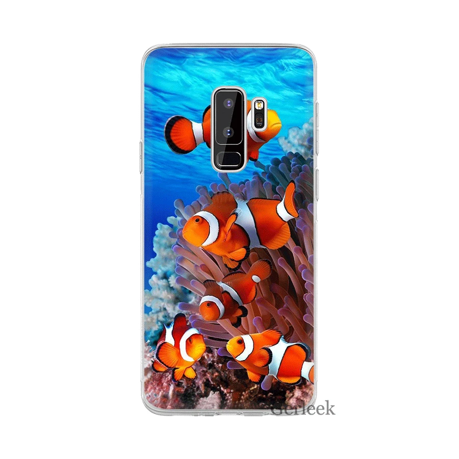 Чехол для телефона Desxz Jellyfish Seahorse Turtle Samsung Galaxy A3 A5 A6 A8 A7 A9 Plus 2018 Защита Крышки |