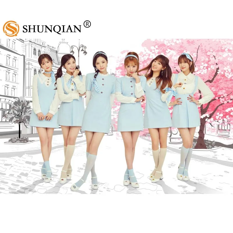Новое поступление KPOP APink Пользовательские печати шелковой атласной тканевый