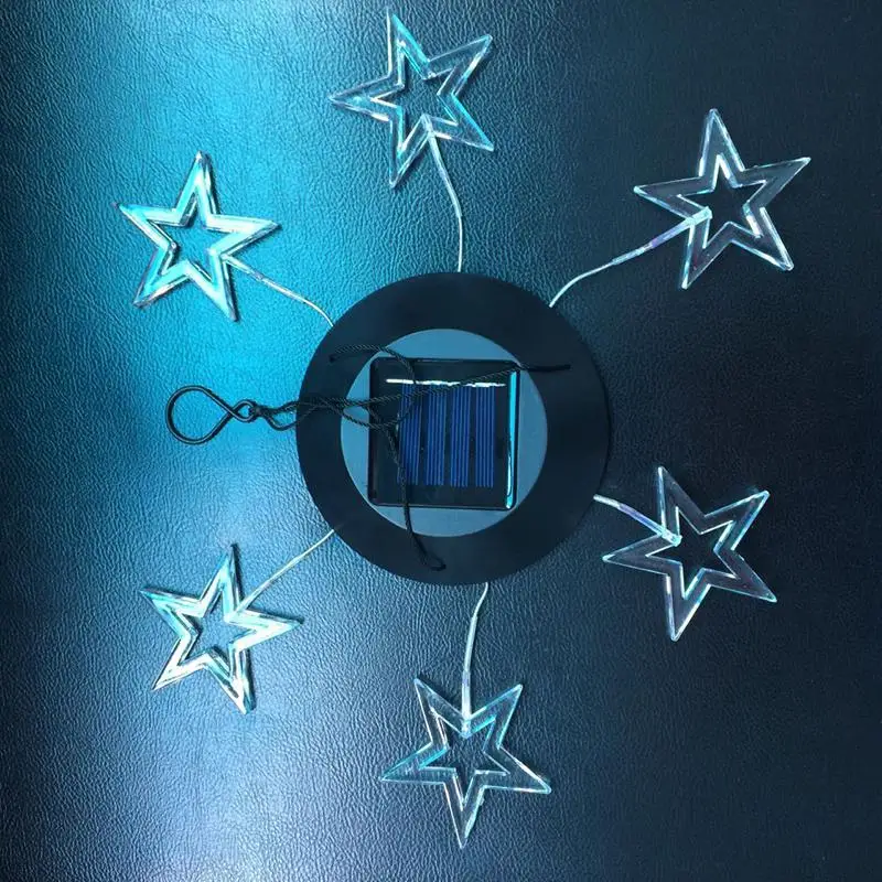 HobbyLane LED Солнечный меняющий цвет водонепроницаемый пентаграмма ветряной