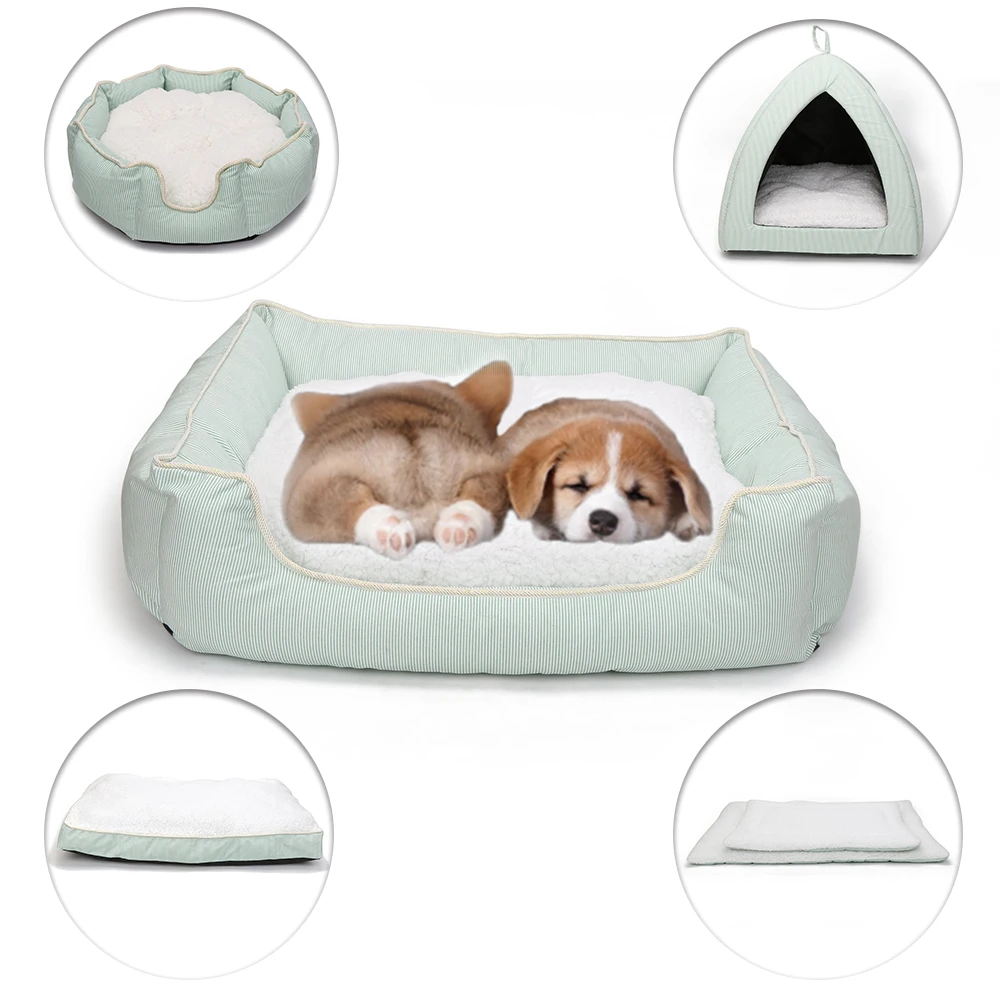 Коврики для собак Стильная хлопковая кровать больших и маленьких мягкая