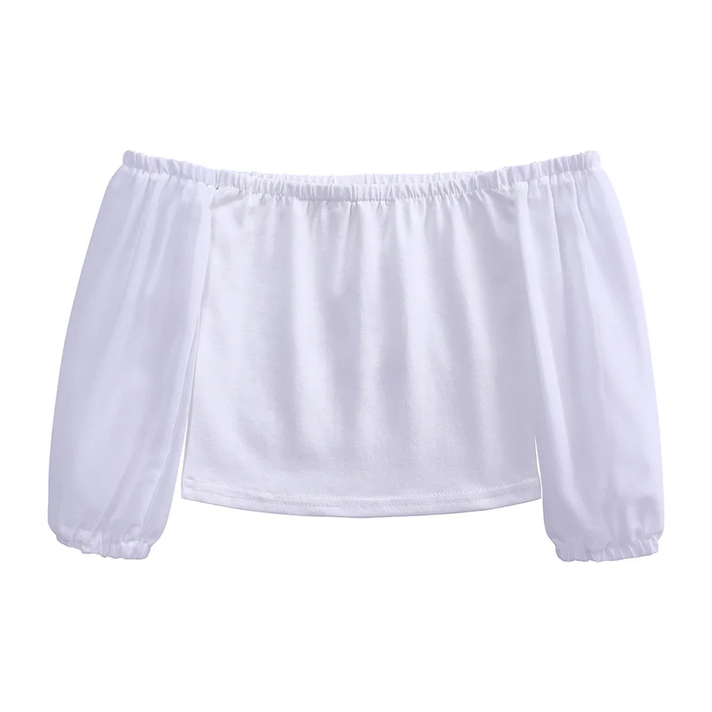 Модная одежда с открытыми плечами и воротником-лодочкой топы для маленьких