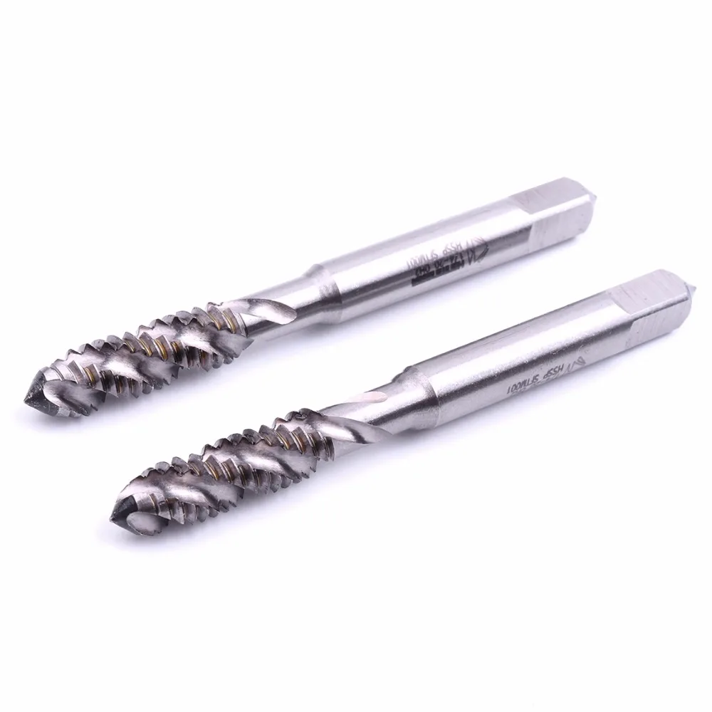 Спиральные метчики 2 шт. высокопрочные для металла с хвостовиком 1/4 дюйма-20 дюймов