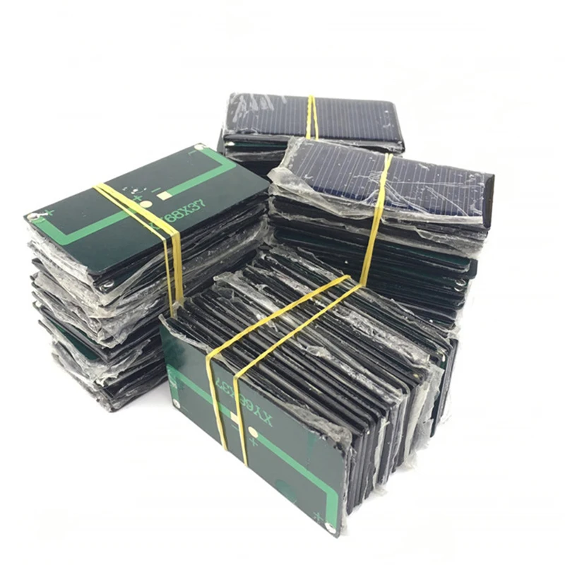 

10pcs Solar Panel 5V 60mA Mini Solar Cell DIY Polycrystalline Solar System Charge Battery for Power Bank Cell Phone 68*37mm