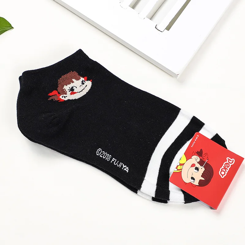 7 Cartoon fujiya fruit print socks peko poko strawberry banana peach pineapple cute funny women cotton sock spring autumn comfort - Цвет: 7