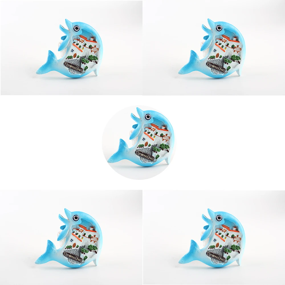 Factory Prces Lovely Dolphin 3D Hand Made Animal Resin Fridge Magnet Souvenir Gift Home Decro Hot Sale | Дом и сад
