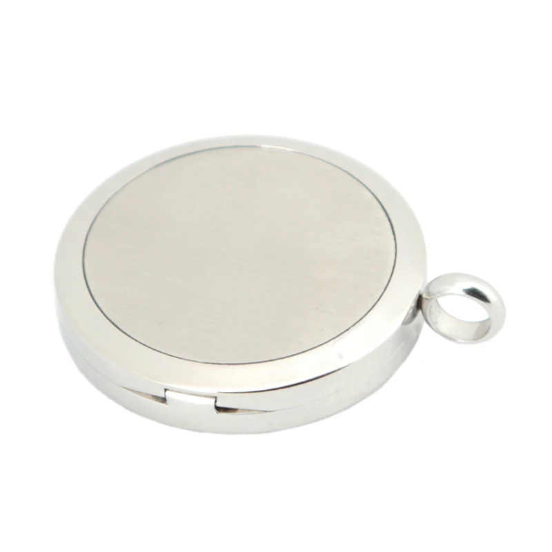 

10pcs Round Silver Lotus Flower 30mm Aromatherapy Oils Stainless Steel Perfume Diffuser Locket Necklace With Free chain and Pads