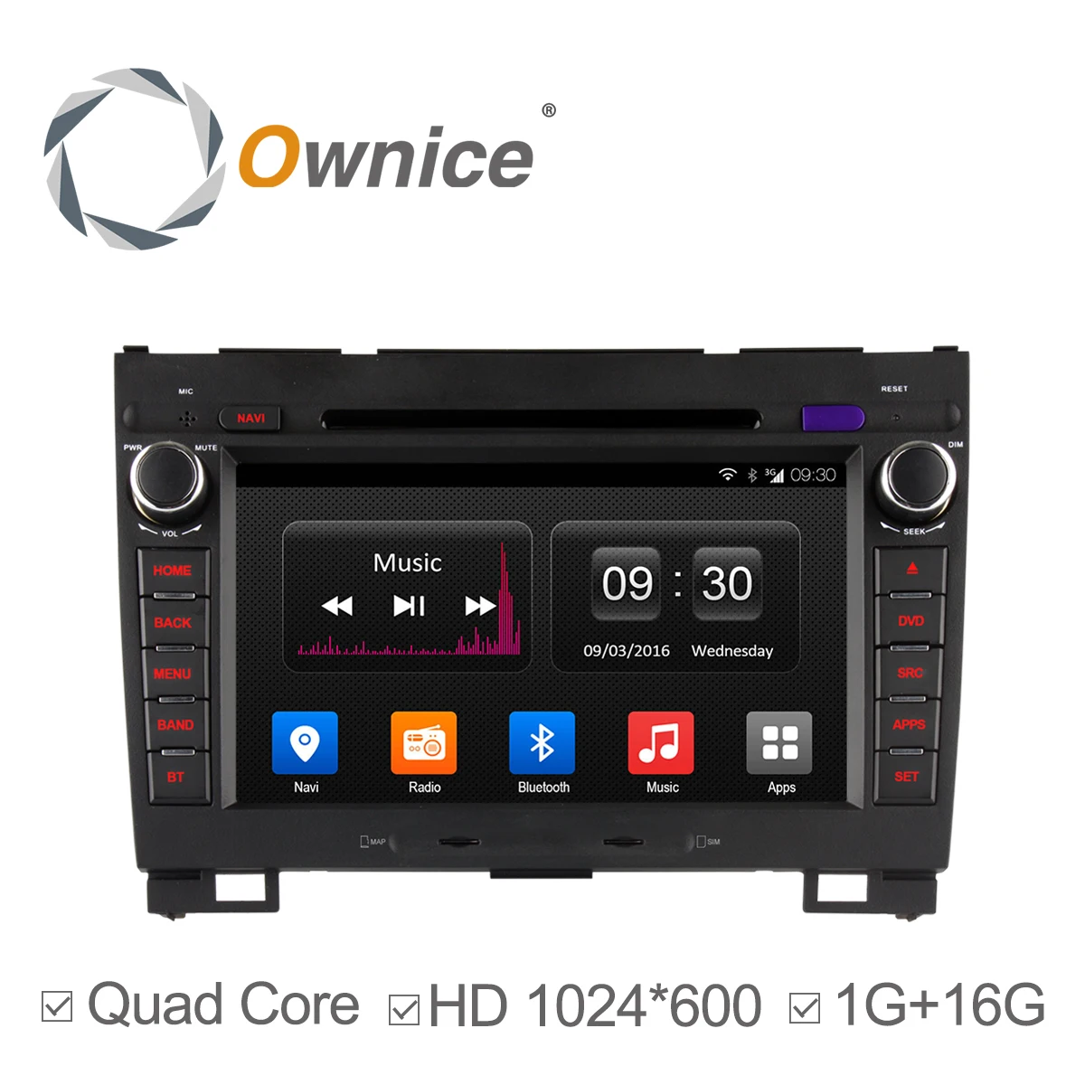 8&quot Ownice C300 Quad Core Cortex A9 Android 4.4 Car DVD Player for Great Wall Hover H3 H5 GPS Navigation Radio DAB+ 16GB ROM |