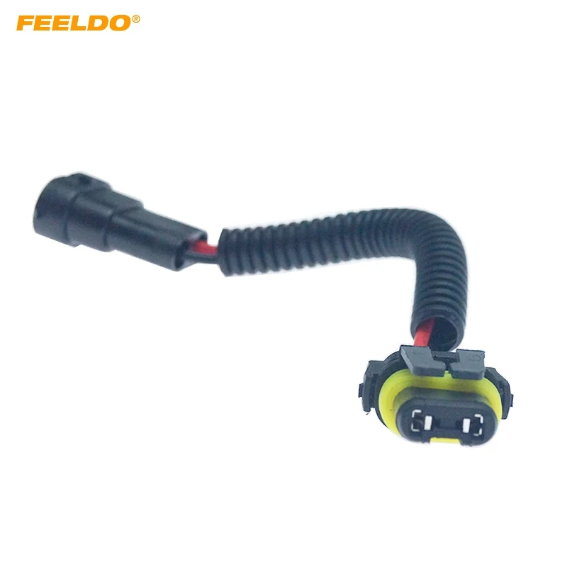 

FEELDO 1PC 9005/9006/9012 Male To H11 Female Auto LED HID Headlight Wiring Cable Connector Plug Socket Wire Adapter