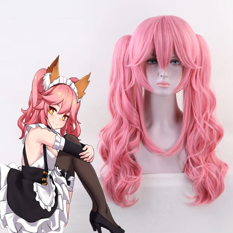 

Game Fate EXTELLA Cosplay Wig Servant Tamamo Cat Cosplay Hair Wig Heat Resistant Synthetic Wig Halloween Party Women Cosplay Wig