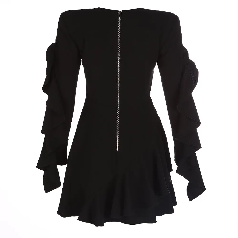 

New Arrival Top Quality Long Sleeve Dress Fashion Women A-Line Sexy Women Hot Style O-Neck Dresses Wholesale