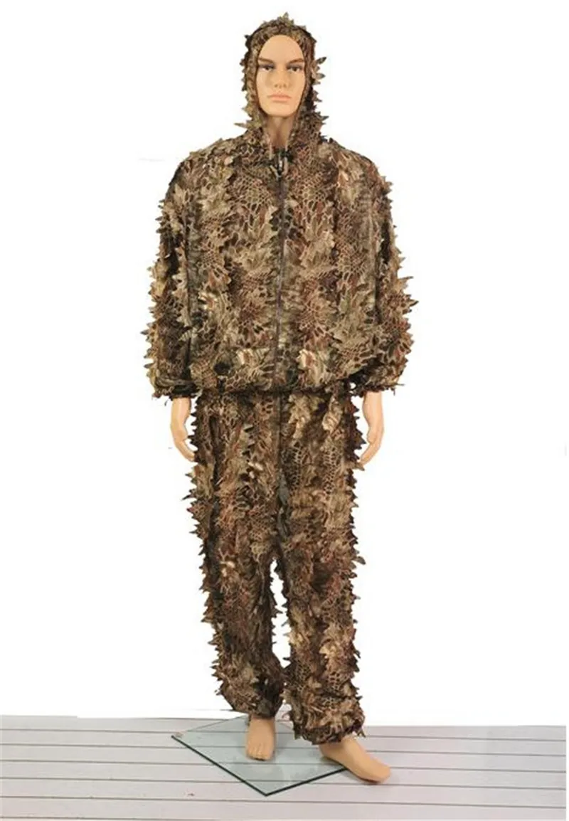 Новые три вида змей питон Узор Камуфляж ghillie костюм лазерная резка быстросохнущая охотничья одежда подходит для лета и осени
