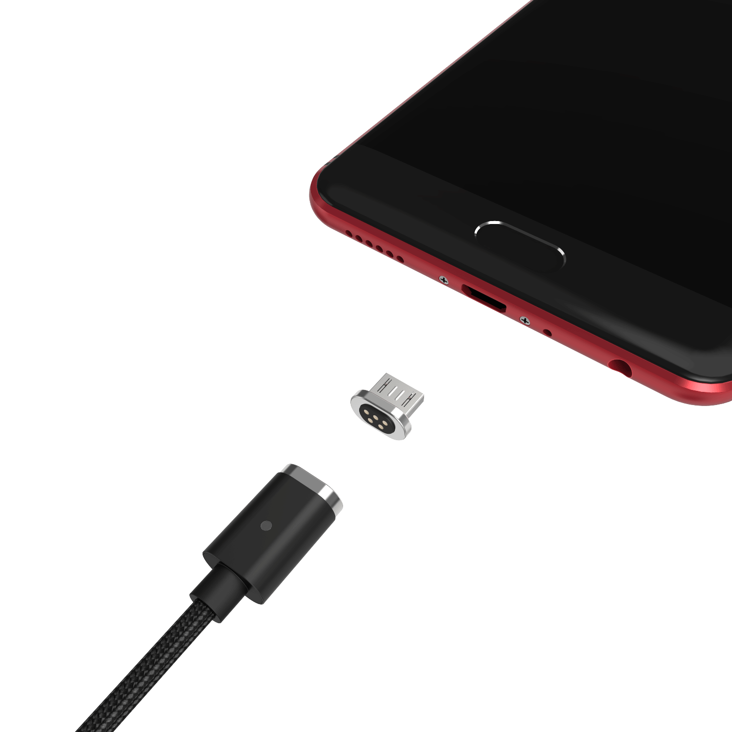 Wsken Mini 2 светодиодный магнитный кабель USB быстрой зарядки Магнитная Зарядное устройство Micro USB кабель для Samsung S6 S7 Edge Micro USB устройств 1 м