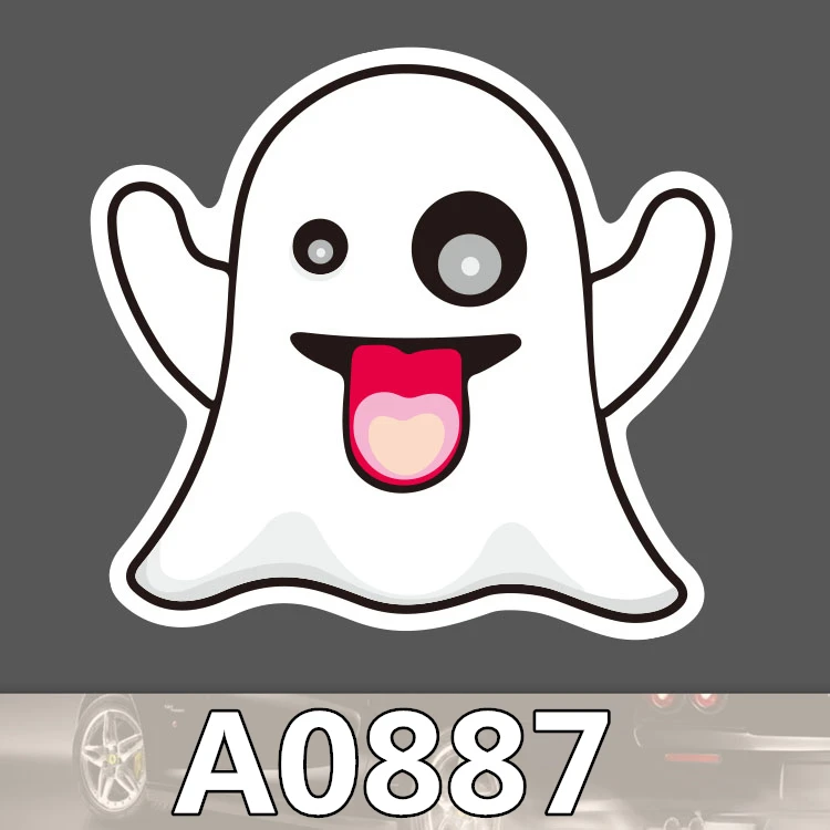 Забавный стикер на Хэллоуин Ghost Naughty солнечная кукла водонепроницаемый