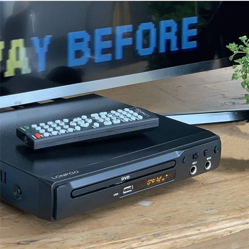 LONPOO dvd-плеер без региона HDMI RCA Scart USB dvd-плеер два микрофонных порта многоязычный Железный корпус светодиодный dvd-плеер для домашнего использования