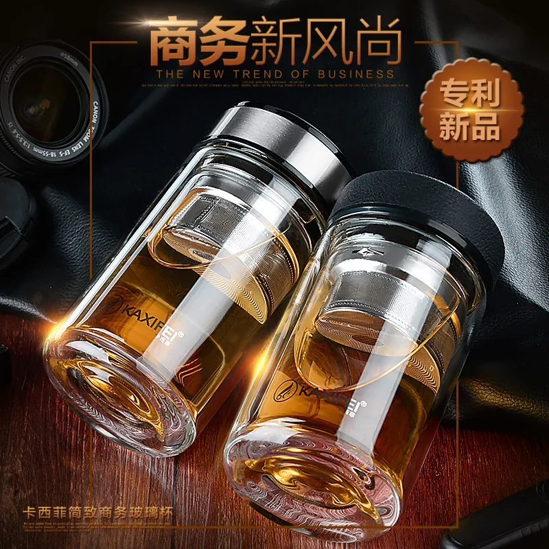 Популярная Кожаная двойная бутылка для воды объемом 350 мл автомобильная