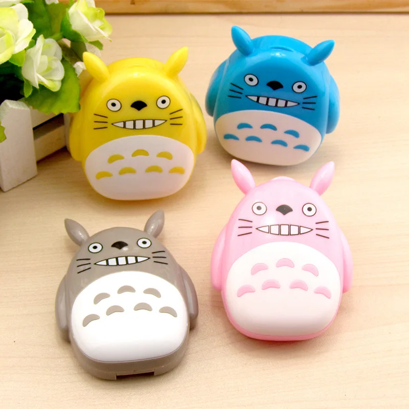 

Free ship!1lot=12set! New Totoro model contact lenses box / companion Cartoon eyeglasses box / lens care /storage box