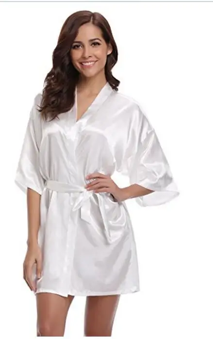 Атласный халат-кимоно