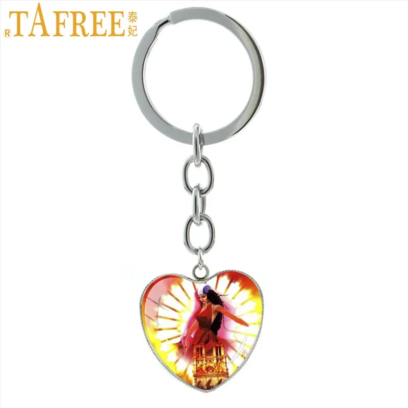 E704 TAFREE брелки палец рок металлические здания Нотр-Дам де Пари Эйфелева Башня Биг-Бен художественное изображение металлические брелки E699 - Цвет: E704
