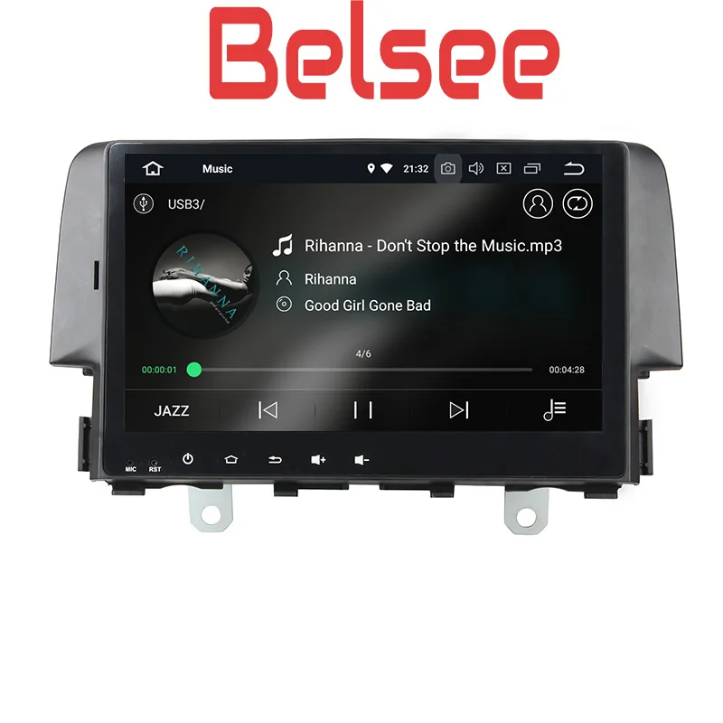 Belsee для Honda Civic 2016 2017 сенсорный экран Автомобильная стерео 8 0 Android блок ядер GPS