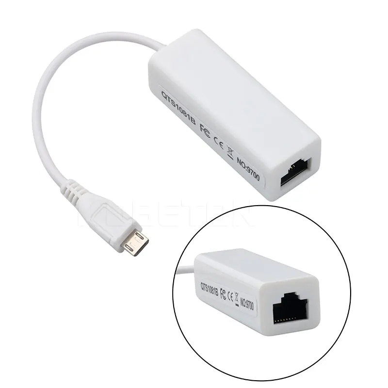 Micro USB 2 0 мужчина к RJ 45 Женский 5 контактный разъем 10 Мбит/с Ethernet LAN сетевой адаптер