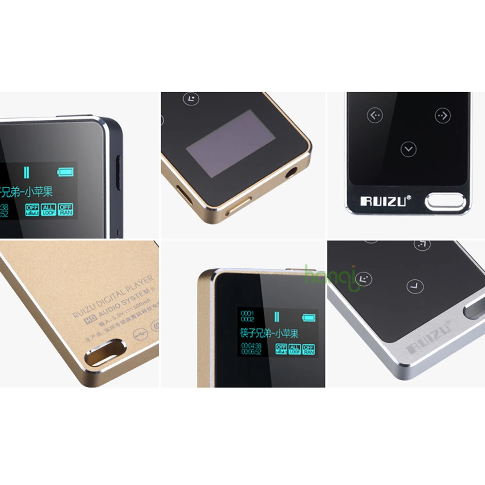 TFT экран RUIZU X05 HIFI 8 Гб MP3 плеер 8 Гб сенсорная кнопка без потерь звук Поддержка FM, электронная книга запись спорт музыкальный плеер