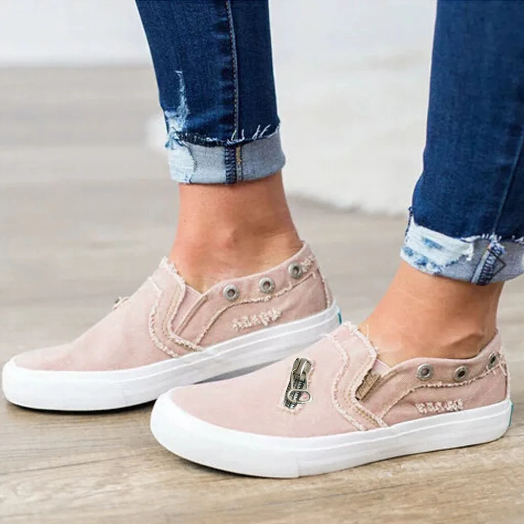 Женская обувь на плоской подошве летняя повседневная пляжная молнии zapatillas de mujer