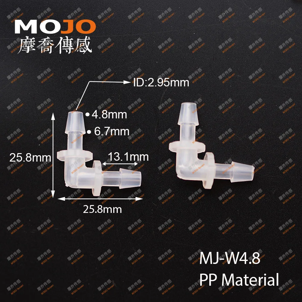 

2020 Free shipping!(10pcs/Lots) MJ-W4.8 PP pipe connectors 5mm Elbow type joint hose connectors