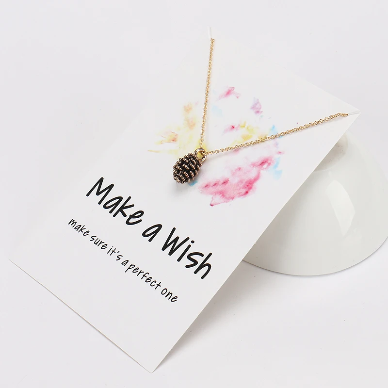 Повезло глаз кедровые орехи прелести ожерелье Мода колье кулон звено цепи для