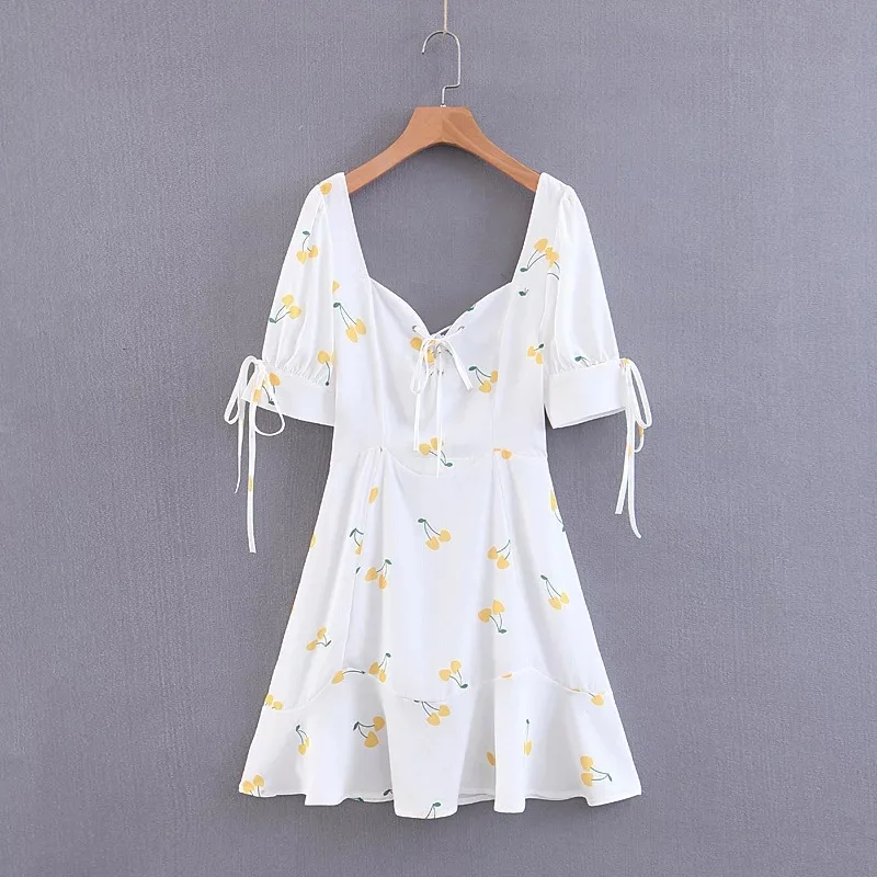 Женское летнее пляжное Белое Мини Платье женское короткое платье с квадратным