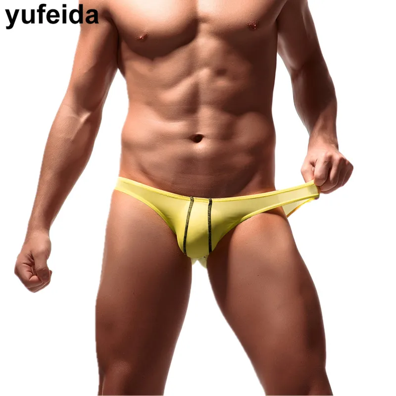 

Сексуальное мужское нижнее белье, трусы, экзотические бантики, Cueca Masculina, трусы с низкой посадкой, мужские трусы для геев, мужские трусы с меш...