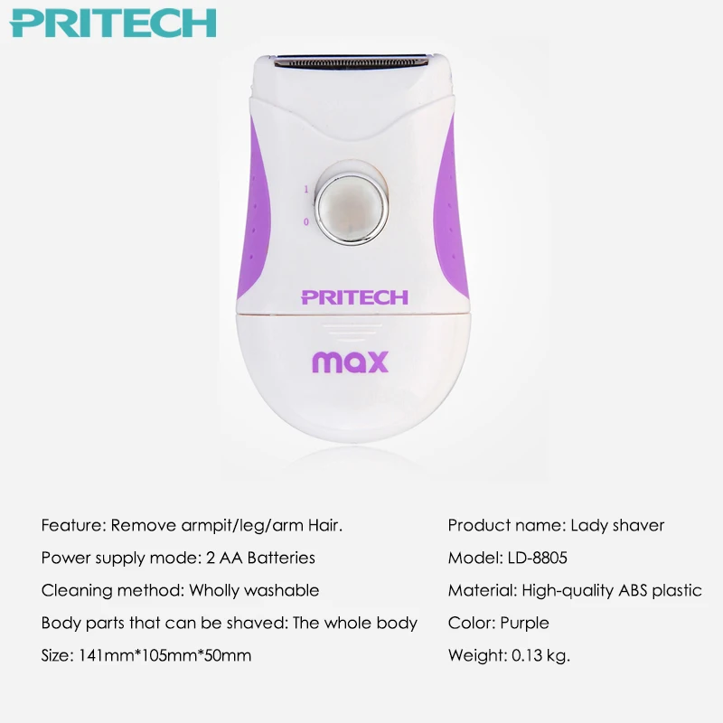 2017 PRITECH Фирменная Новинка Электрический Женская бритва удаления волос для тела