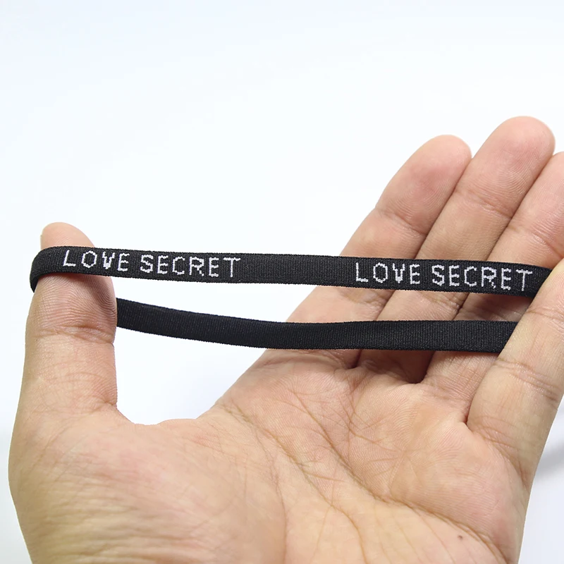 Жаккардовая обработка черно-белая мягкая круглая эластичная повязка резинка