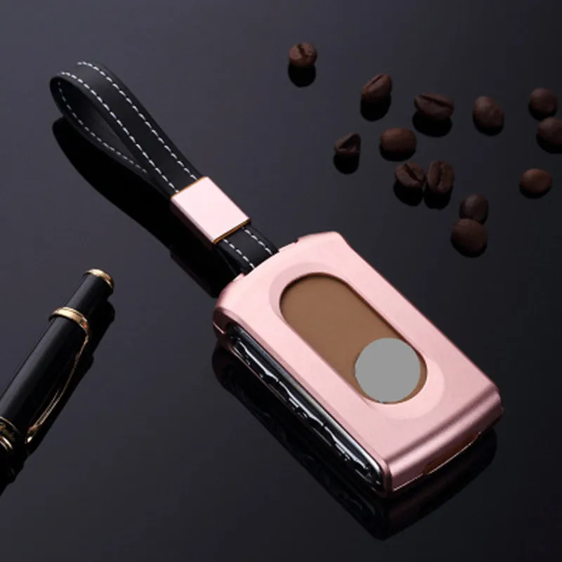 

Aluminum Alloy Car Key Case Metal Auto Remote Fob Shell Cover Holder Keychain for VOLVO XC90 S90 V90 XC40 2015-2018 Accessories