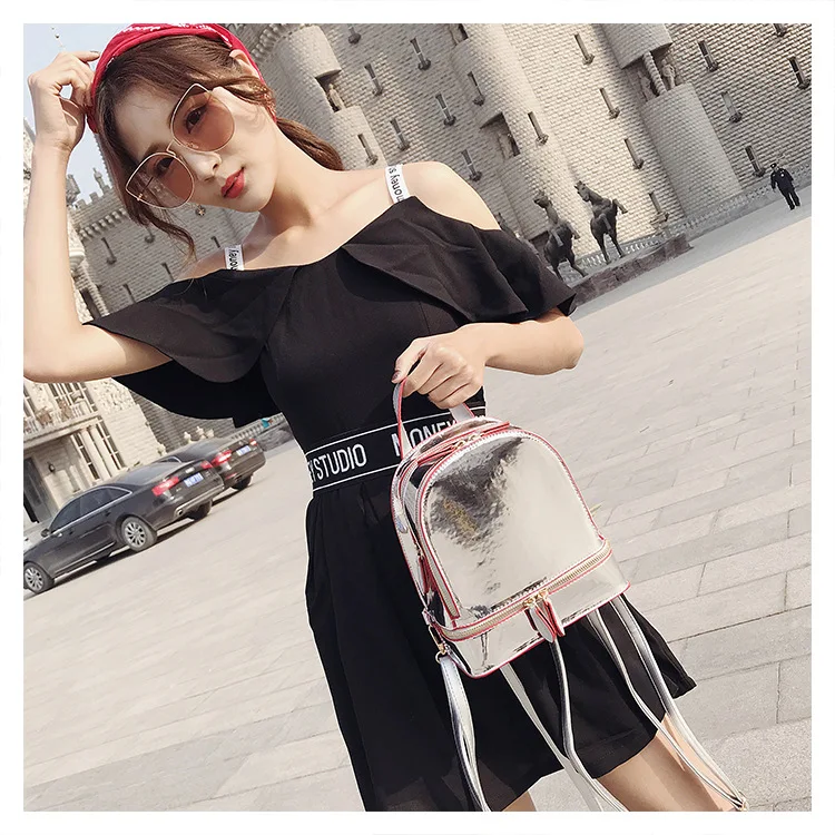 Fashion backpack female 2019 summer new laser bag simple wild hand student | Багаж и сумки