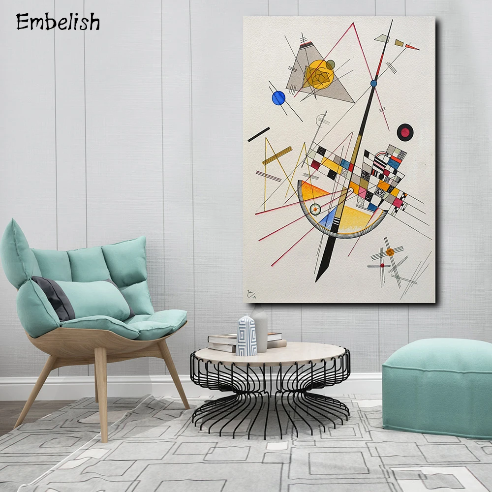 

Абстрактные картины Wassily Kandinsky, 1 шт., HD, холст для гостиной, домашний декор, настенные художественные плакаты, картины для спальни