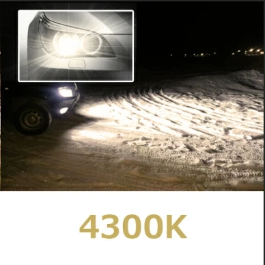 GEETANS отражатели 2 шт мощностью 12V для H4 светодиодный H7 H11 H8 HB4 H1 H3 HB3 автомобильные лампы для фар машины 60 Вт 8000LM стайлинга автомобилей 6500K 4300K 8000K 3000K светодиодный aut - Испускаемый цвет: 4300K