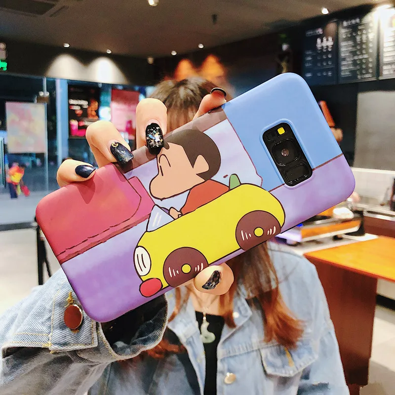 MUSSELS For Samsung Galaxy S10 S8 S9 Plus Note 8 9 Case Japanese Shin-chan Anime Soft Matte TPU Phone Cover Fundas |