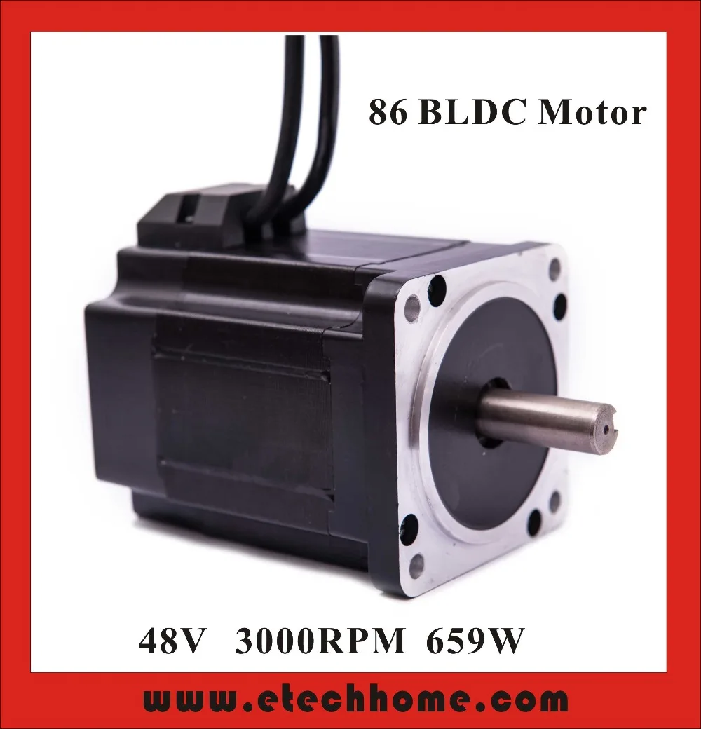 

High Quality Nema 34 Brushless DC Motor 48VDC 660W 3000rpm Square Flange 86 mm