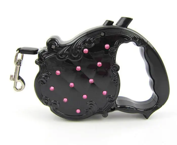 

30pcs/lot Rhinestone Retractable Dog Leash brand pet lead Stretchable
