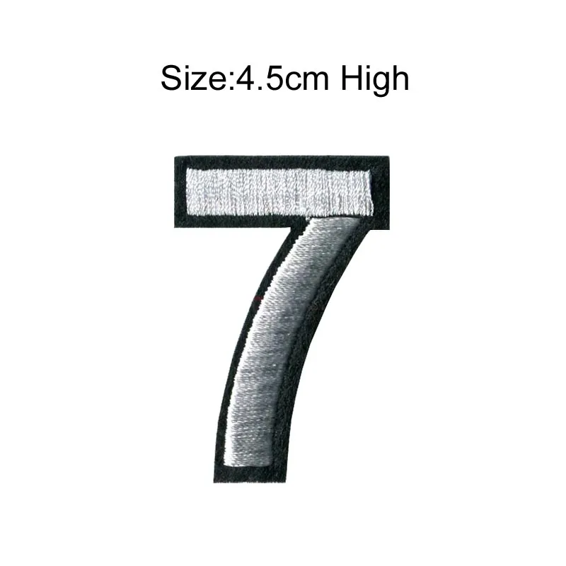 Aria 7 1 шт. A-Z 0-9 белый Arial Английский алфавит буквы Смешанные Вышитые железные на нашивках пришить на сумку для одежды мешок брюки(45 мм высота - Цвет: Aria 7