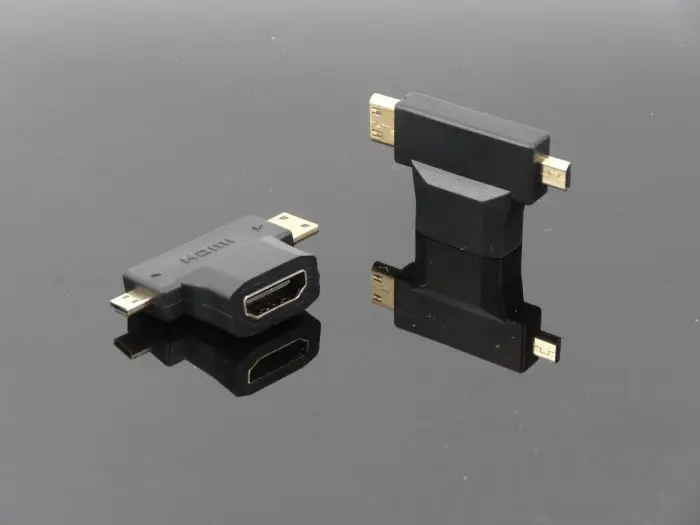 Переходник Dinto 3 в 1 Micro HDMI Mini штекер переходник V1.4 гнездо 90 градусов M/F