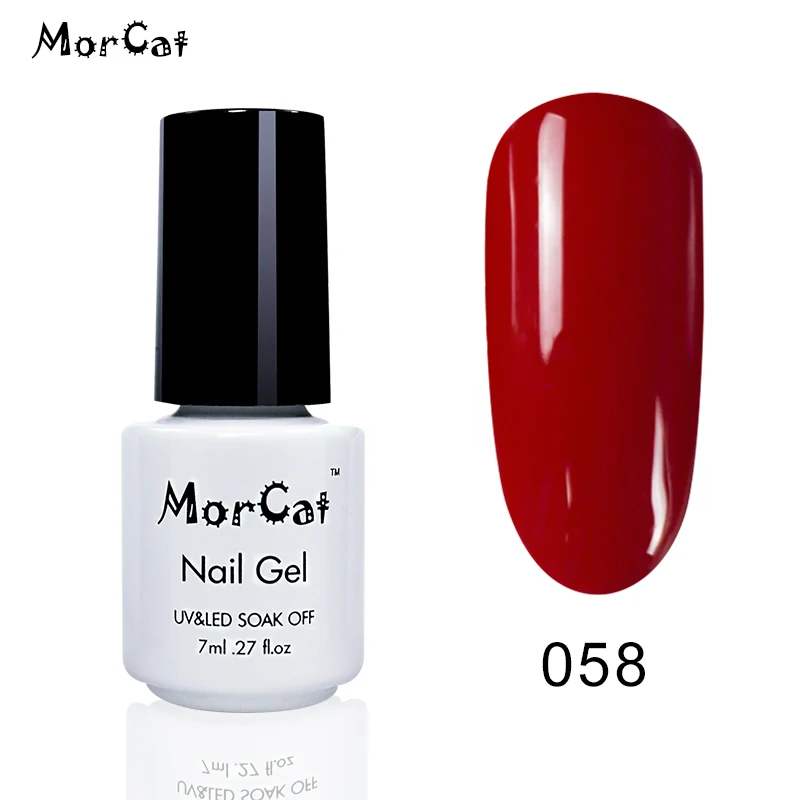 058 MorCat Гель-лак для ногтей темно-синий УФ-Гель-лак Bling UV Гель-лак Французский Гель-лак для ногтей УФ-гель Vernis полуперманентный гель для ногтей - Цвет: 058