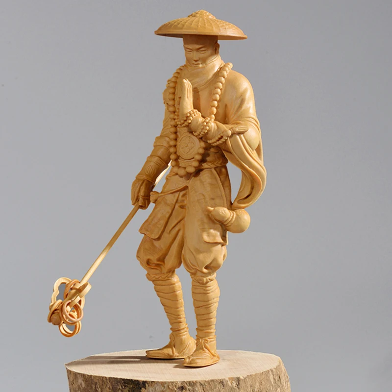 

boxwood carving Holiday gift MONK Woodcarving handicraft