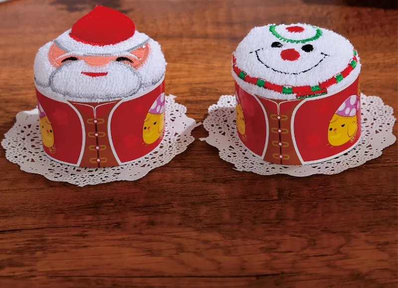 Рождественский подарок, Хлопковое полотенце для кексов, Natal Noel, Новогоднее украшение, рождественские украшения для дома, детей 30x30 см