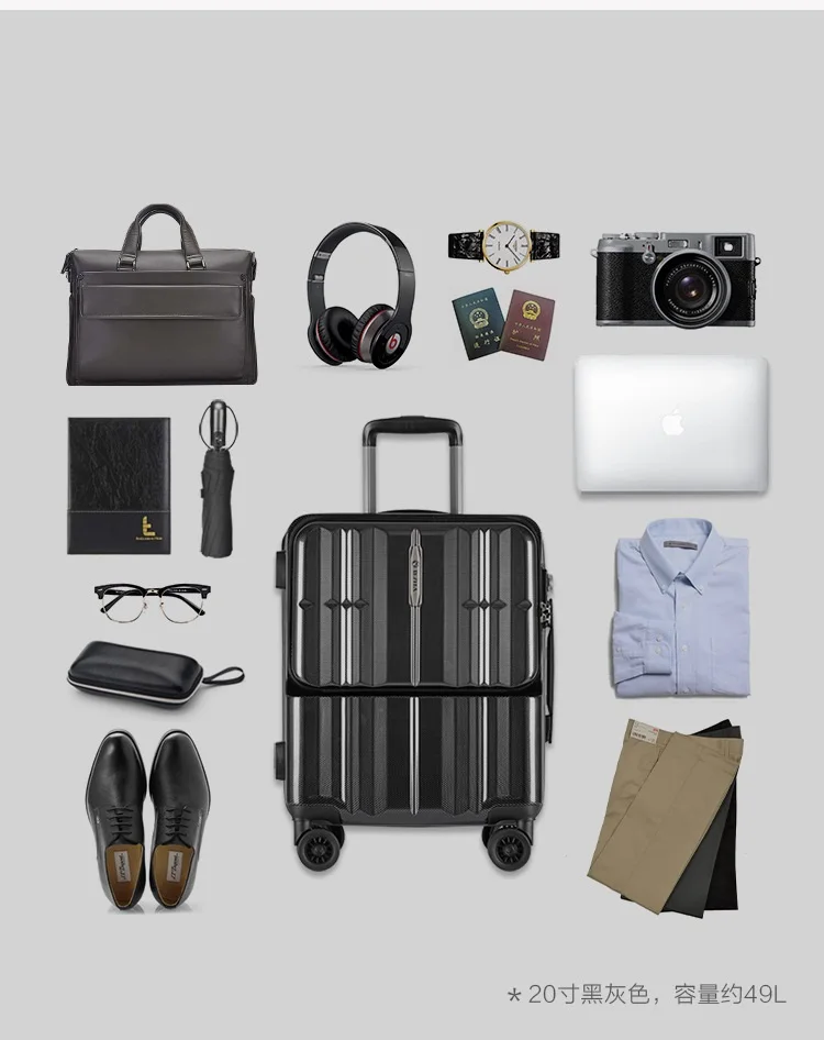 20 дюймов PC компьютер Loptopr чемодан кабина дорожная коробка TAS замок ручной клади на колесиках