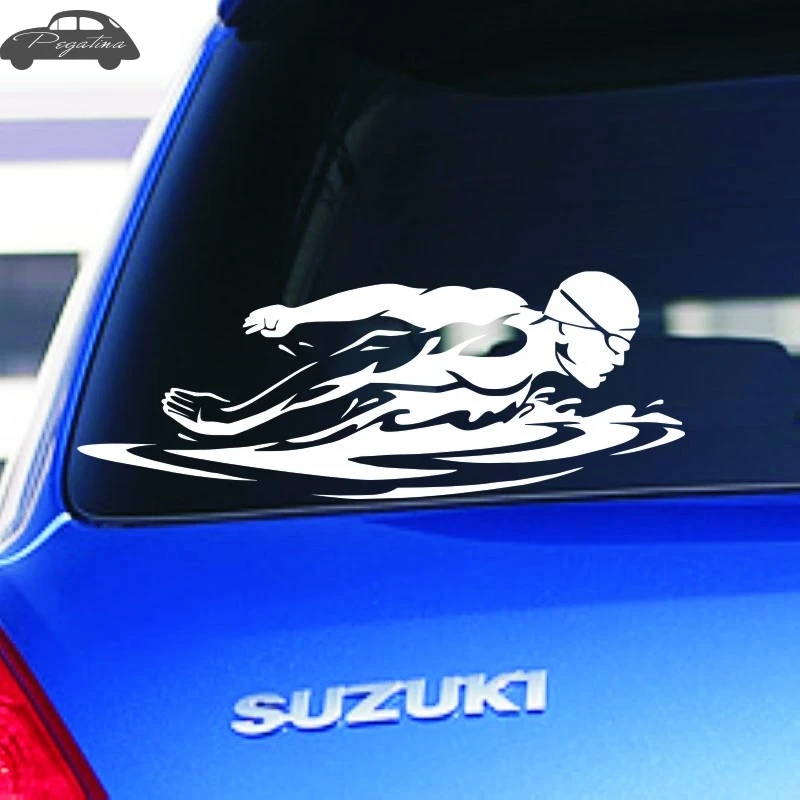 Стикер плавание плавающий Минг автомобиль наклейка плакаты Born To swim виниловая